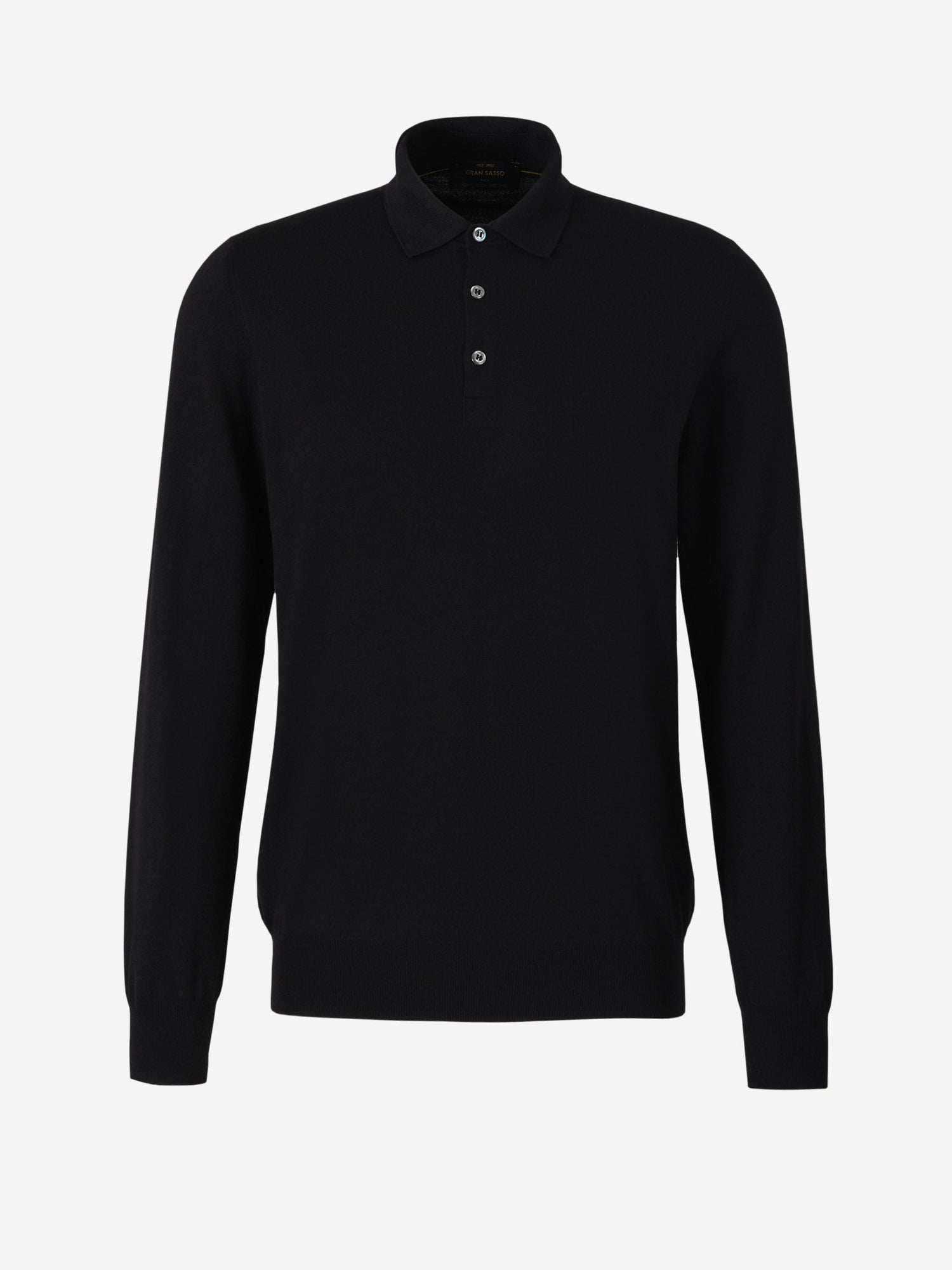 Outlet online Gran Sasso Hombre Polo Punto Lana color Negro sku 551-000303 02 - Foto 5