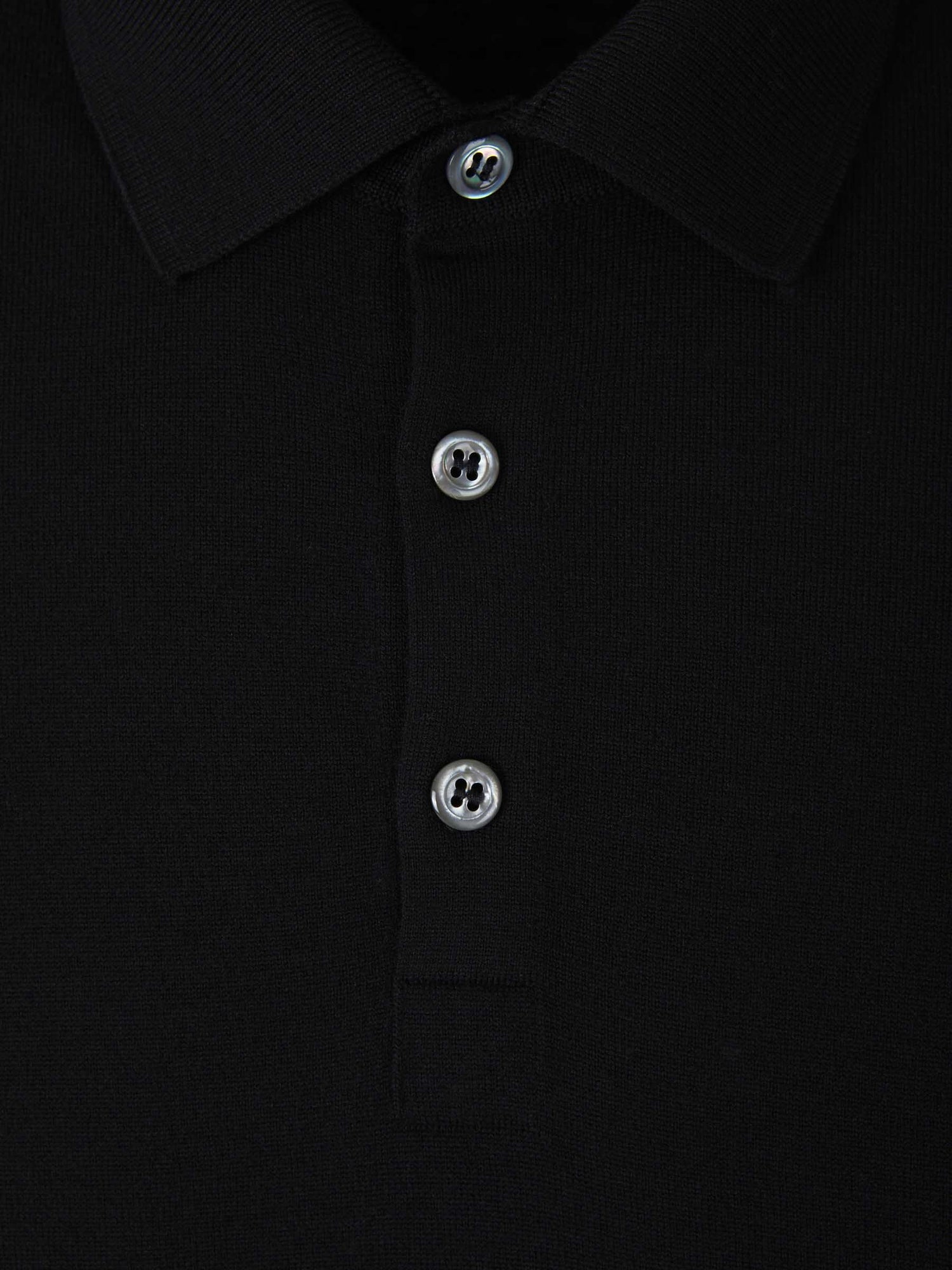 Outlet online Gran Sasso Hombre Polo Punto Lana color Negro sku 551-000303 02 - Foto 7