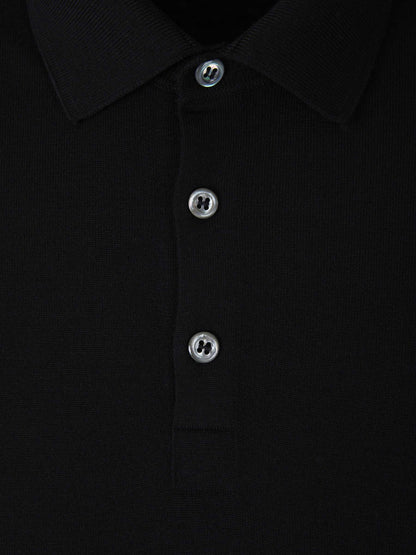 Outlet online Gran Sasso Hombre Polo Punto Lana color Negro sku 551-000303 02 - Foto 7