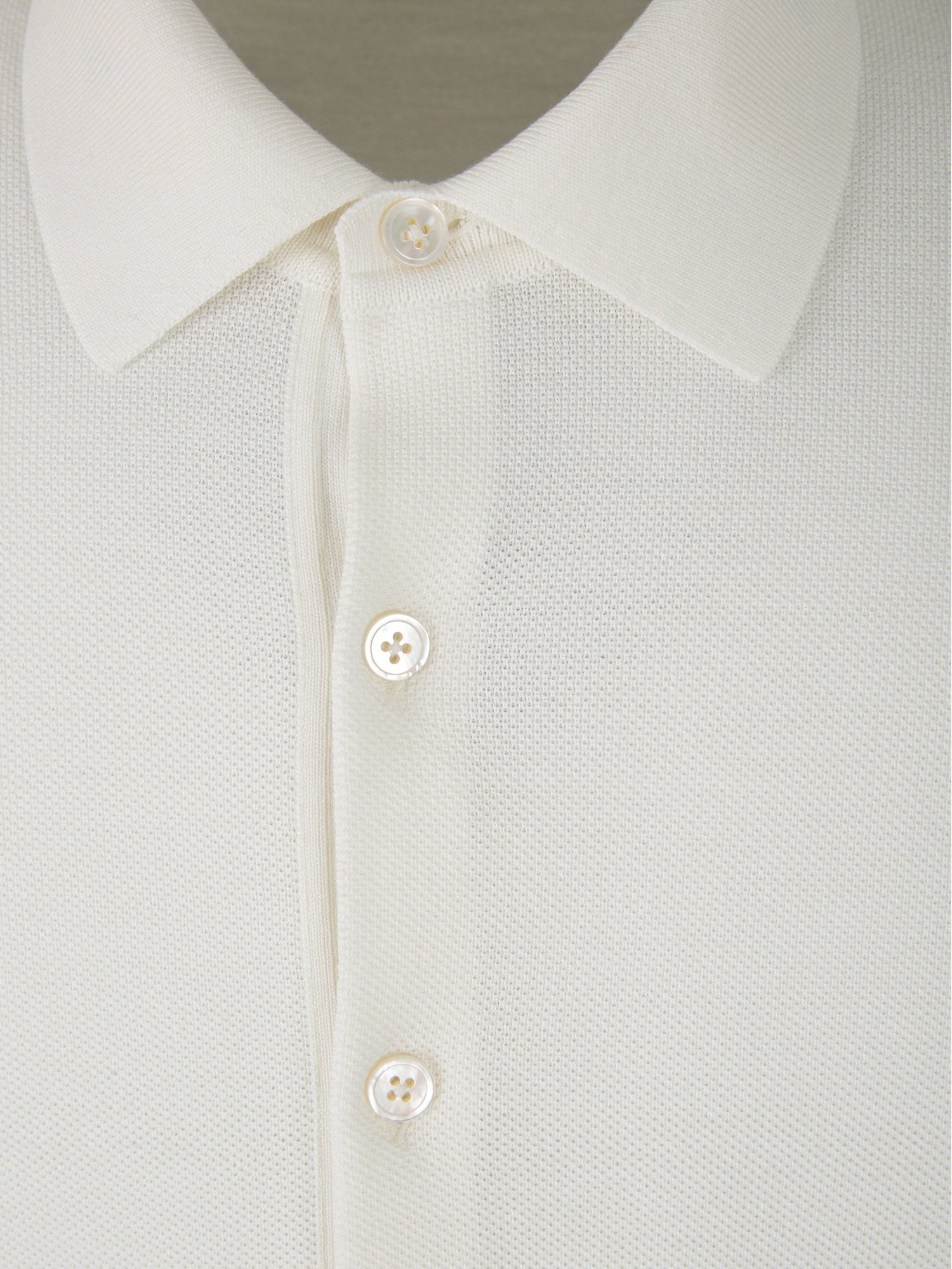 Outlet online Tom Ford Hombre Polo Seda Y Algodón color Crema sku 551-000329 02 - Foto 7