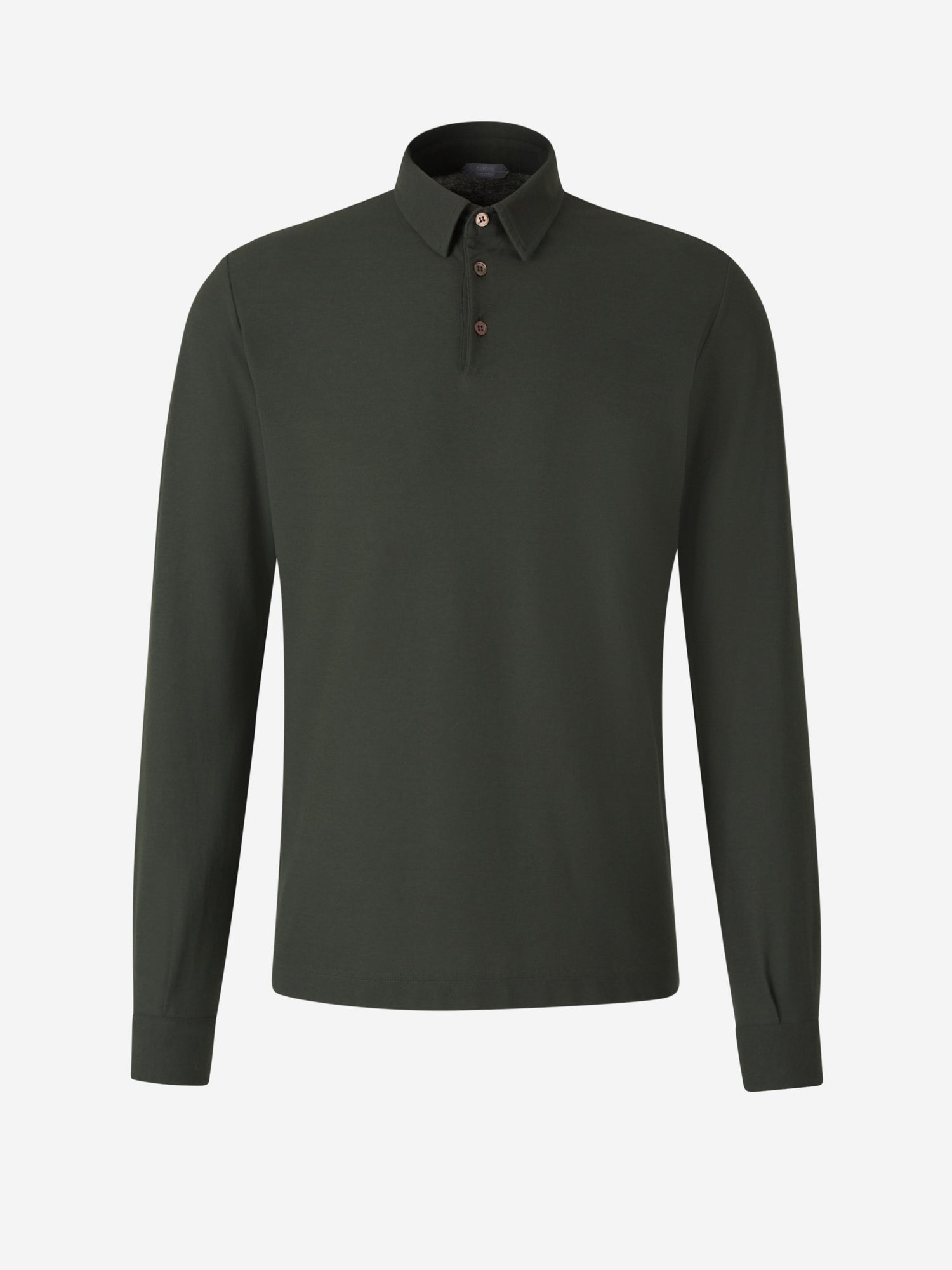 Outlet online Zanone Hombre Polo Liso Algodón color Verde Oscuro sku 551-000332 03 - Foto 1