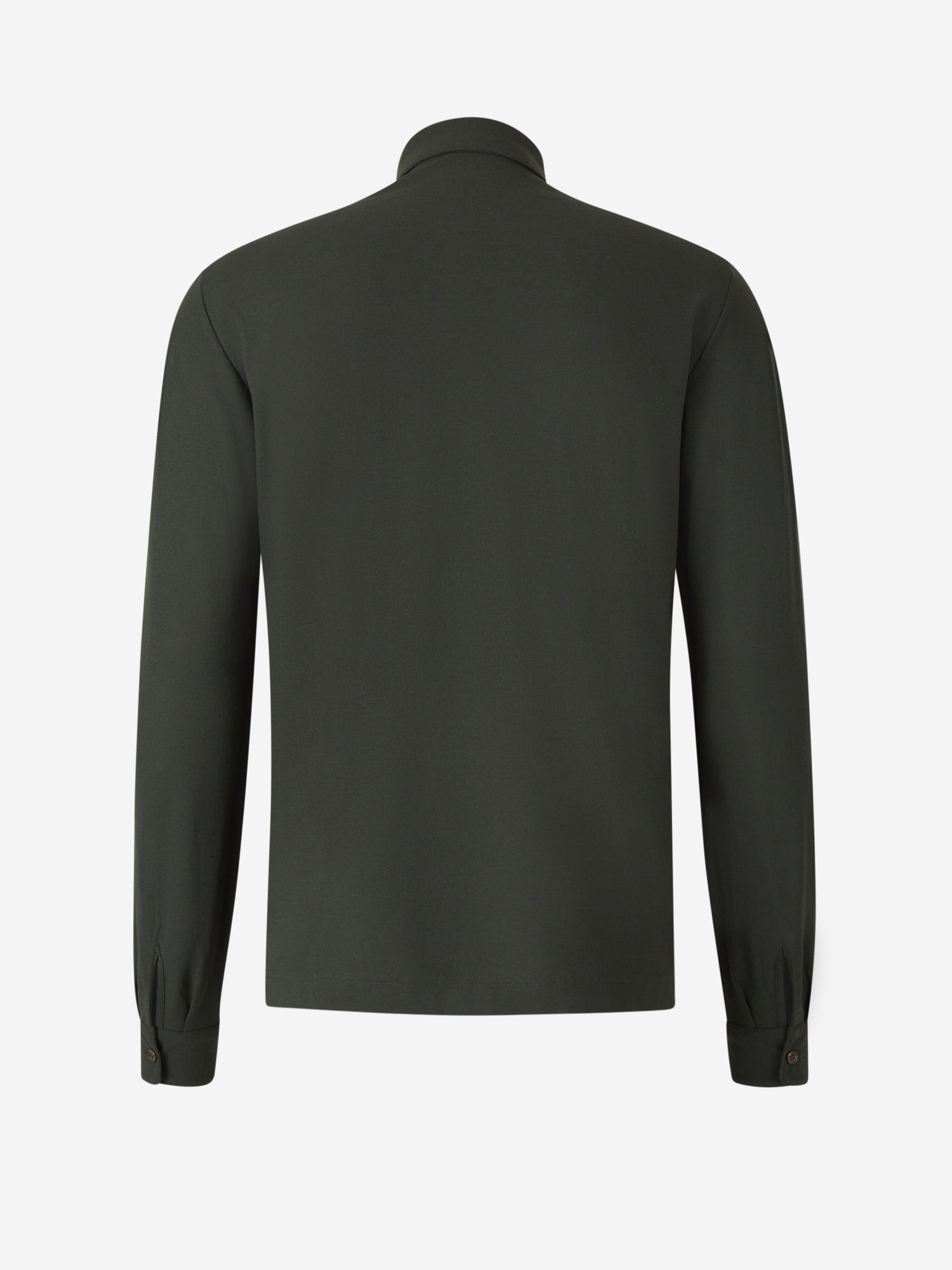Outlet online Zanone Hombre Polo Liso Algodón color Verde Oscuro sku 551-000332 03 - Foto 2
