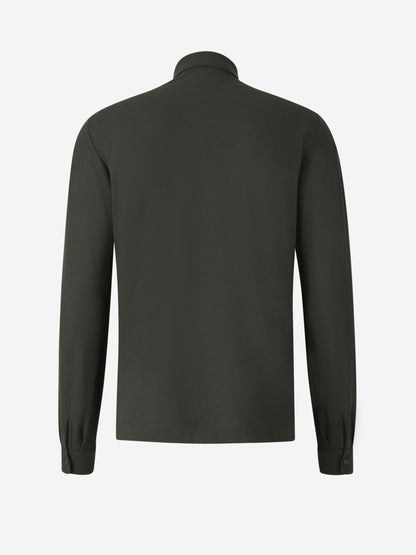 Outlet online Zanone Hombre Polo Liso Algodón color Verde Oscuro sku 551-000332 03 - Foto 2
