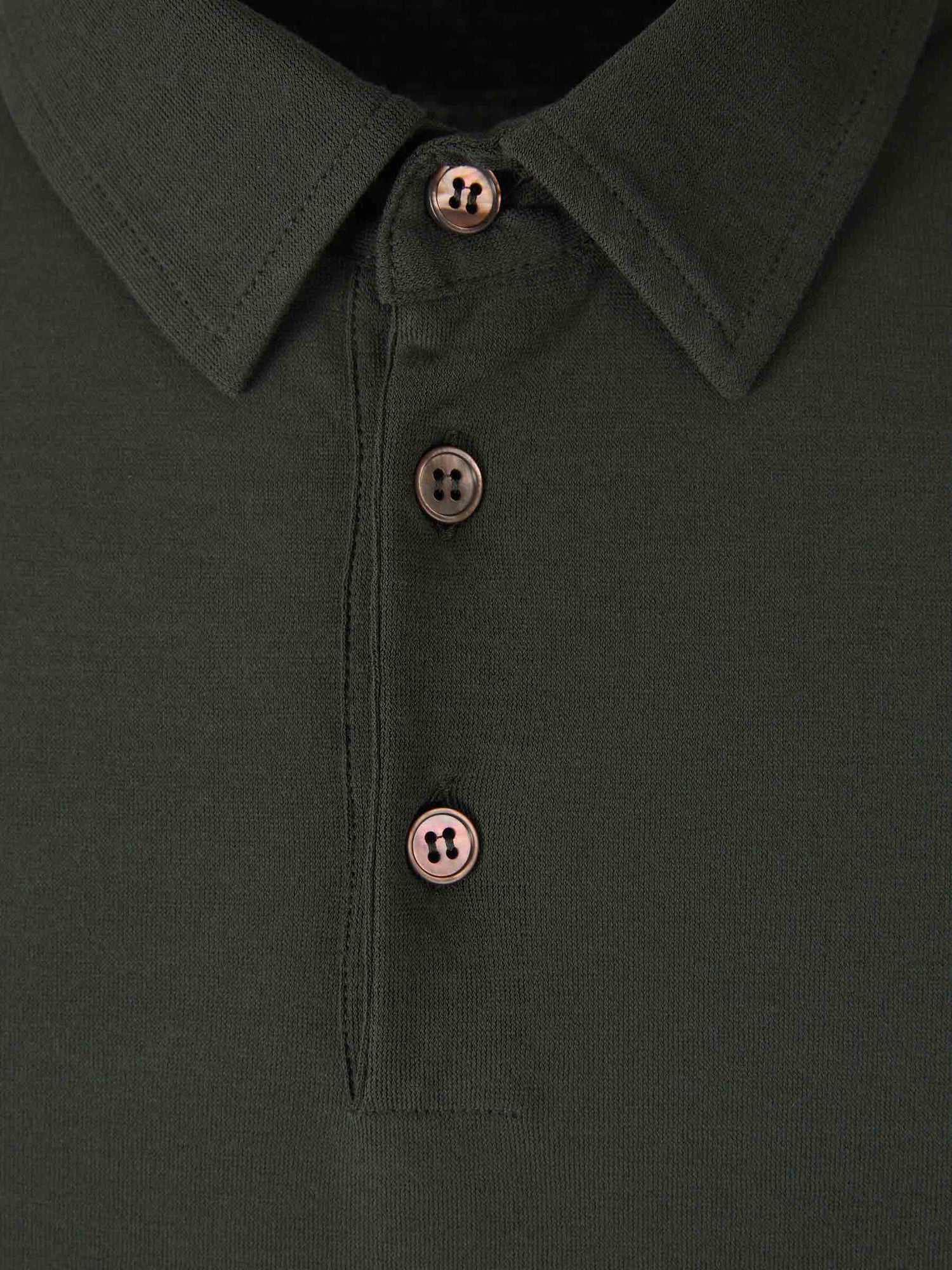 Outlet online Zanone Hombre Polo Liso Algodón color Verde Oscuro sku 551-000332 03 - Foto 3