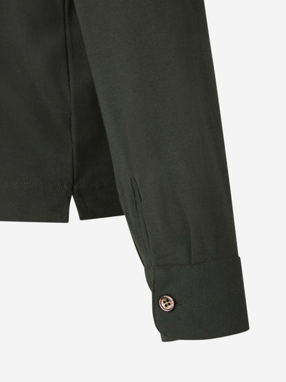 Outlet online Zanone Hombre Polo Liso Algodón color Verde Oscuro sku 551-000332 03 - Foto 4