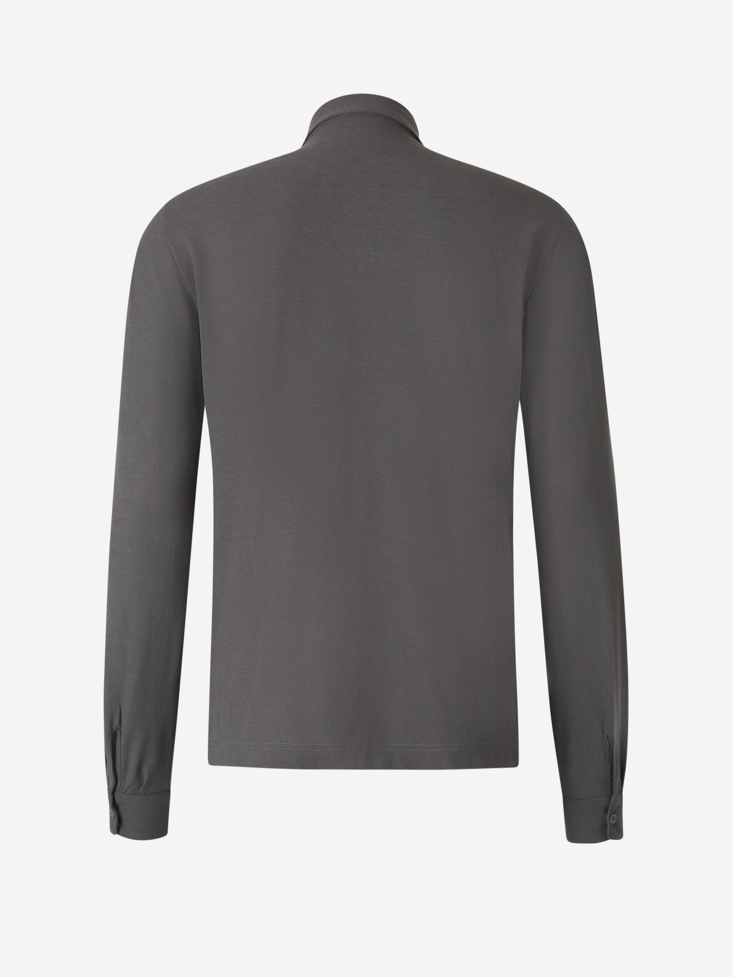 Zanone Hombre Barcelona Polo Liso Algodón color Gris Antracita sku 551-000332 04 - Foto 2