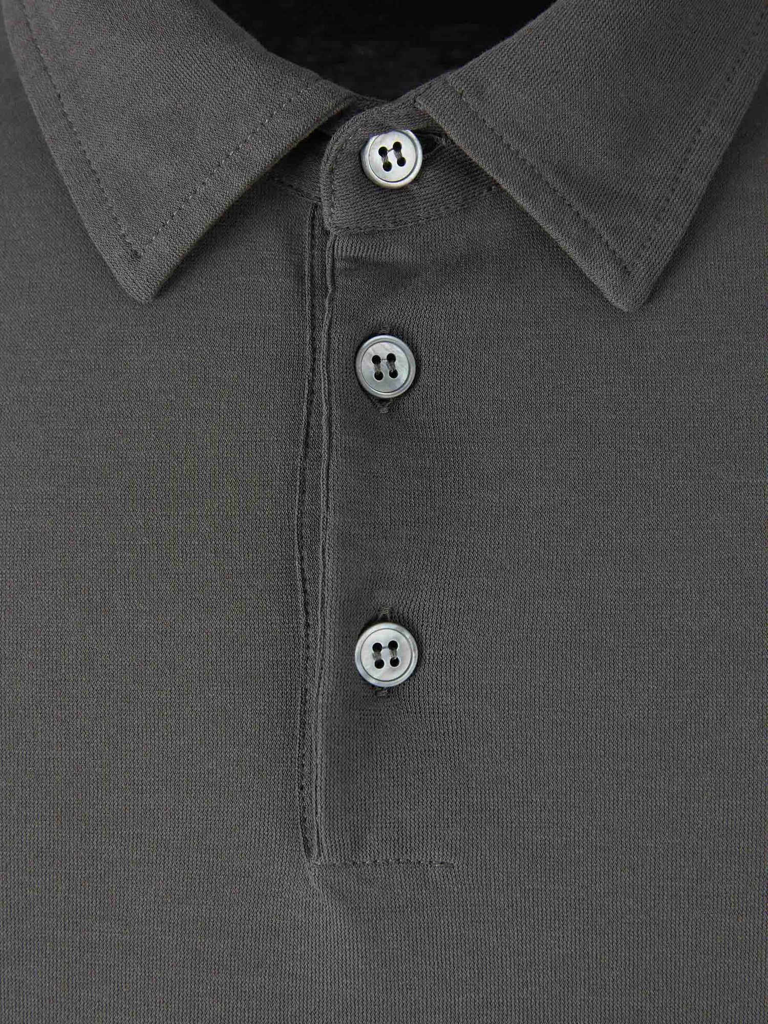 Zanone Hombre Barcelona Polo Liso Algodón color Gris Antracita sku 551-000332 04 - Foto 3