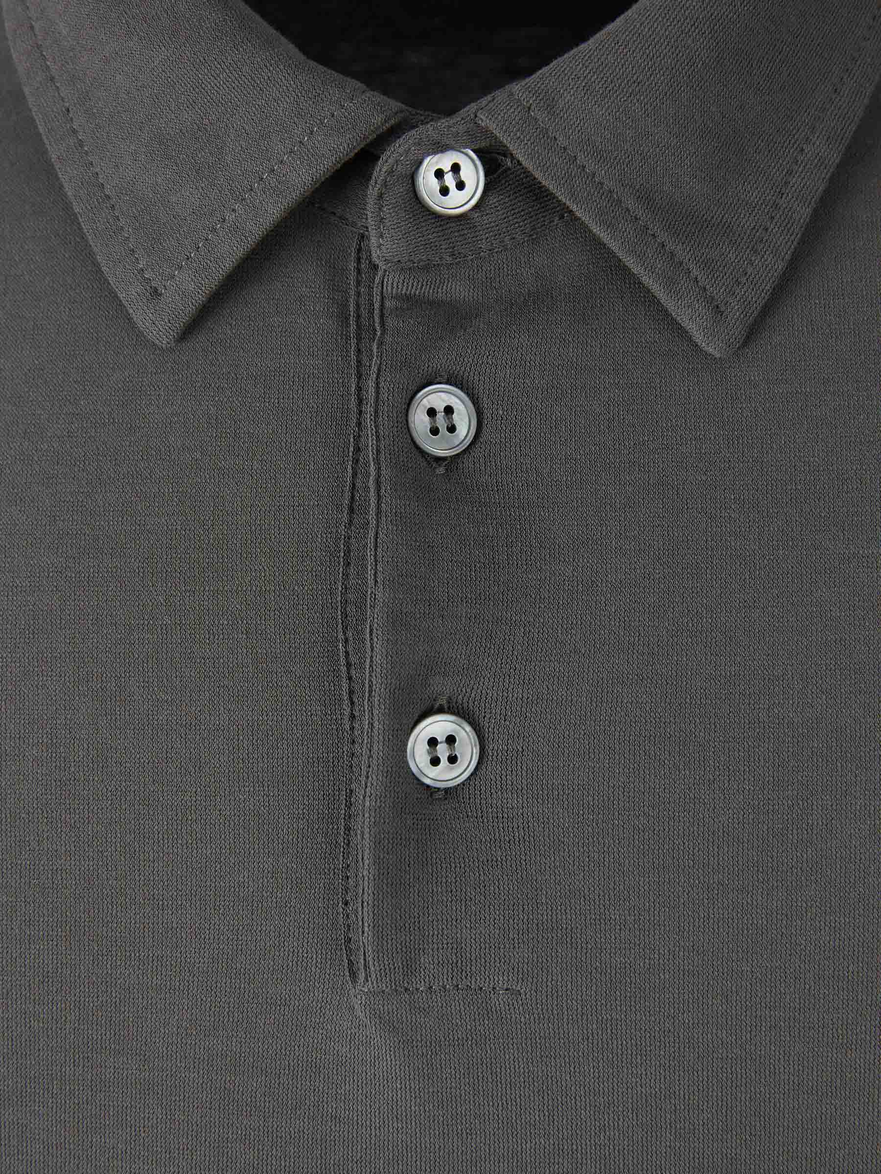 Zanone Hombre Barcelona Polo Liso Algodón color Gris Antracita sku 551-000332 04 - Foto 3