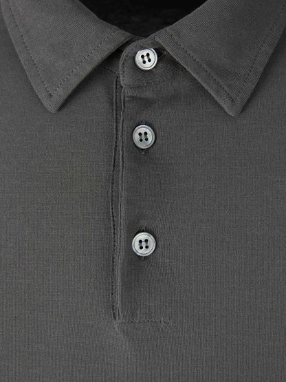 Zanone Hombre Barcelona Polo Liso Algodón color Gris Antracita sku 551-000332 04 - Foto 3