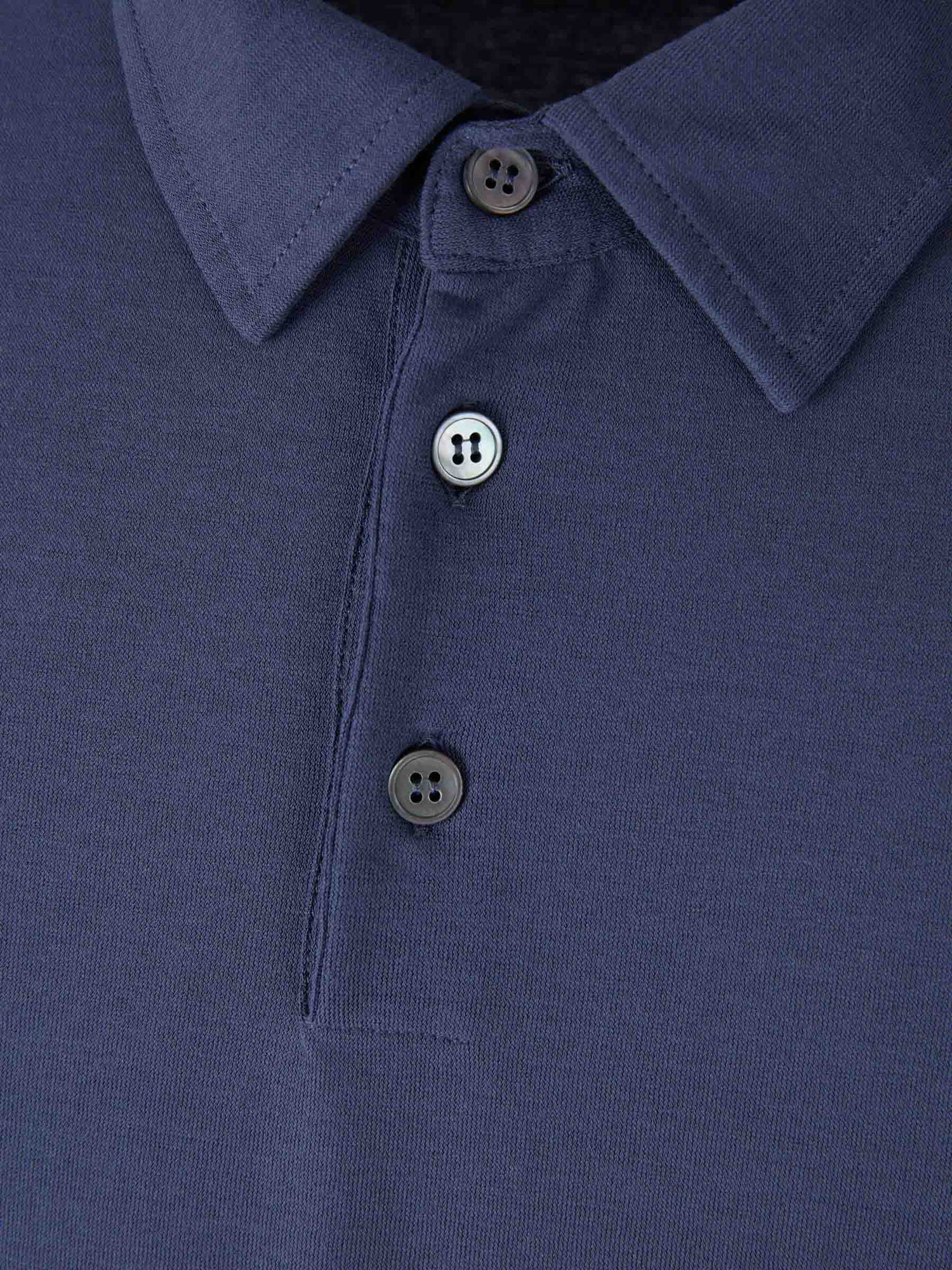 Zanone Hombre Barcelona Polo Liso Algodón color Azul Marino sku 551-000332 05 - Foto 3