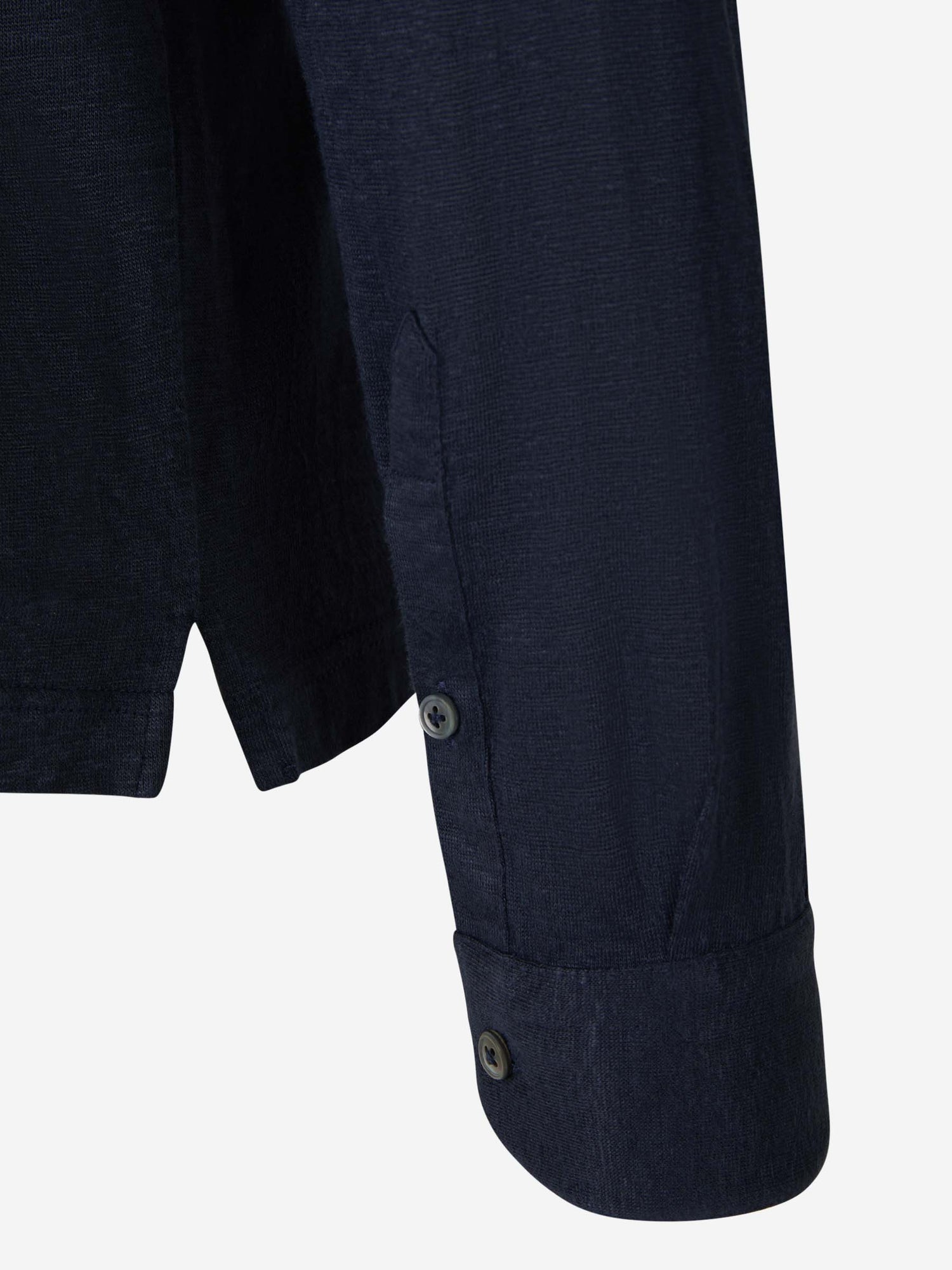 Outlet online Gran Sasso Hombre Polo Manga Larga Lino color Azul Marino sku 551-000337 01 - Foto 4