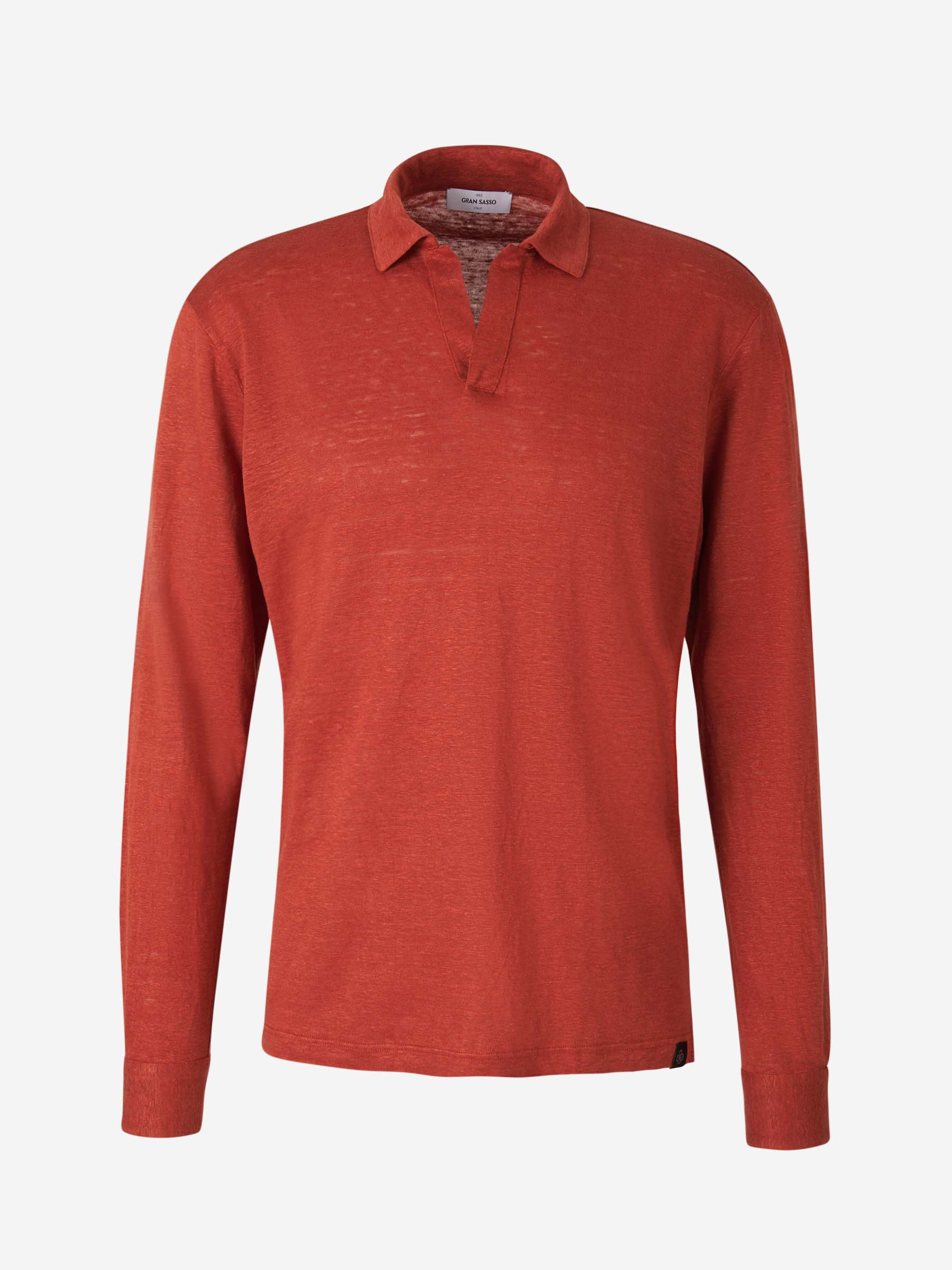 Outlet online Gran Sasso Hombre Polo Manga Larga Lino color Azul Marino sku 551-000337 01 - Foto 9