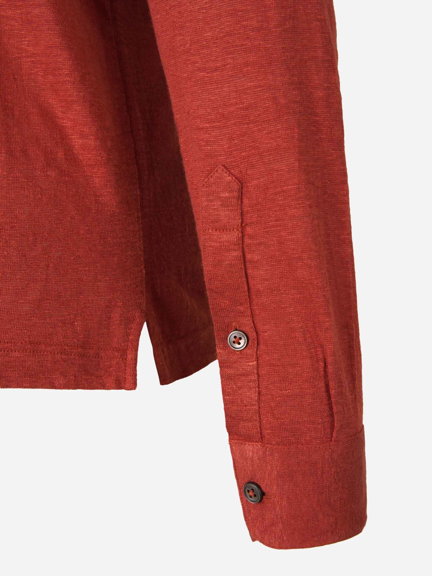 Outlet online Gran Sasso Hombre Polo Manga Larga Lino color Terracotta sku 551-000337 03 - Foto 13