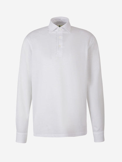 Outlet online Borrelli Hombre Polo Algodon Y Lino color Blanco sku 551-000338 01 - Foto 1