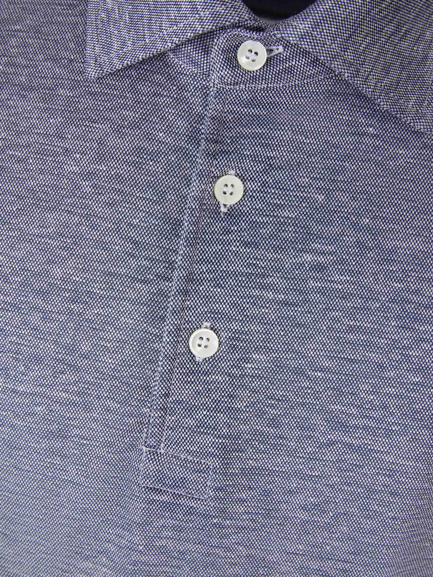 Outlet online Borrelli Hombre Polo Algodon Y Lino color Azul Cobalto sku 551-000338 02 - Foto 7
