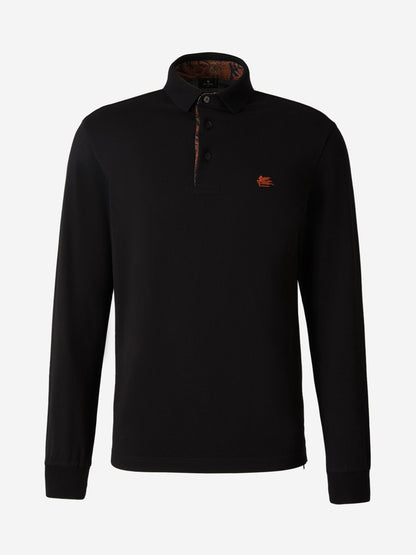 Outlet online Etro Hombre Polo Algodón Paisley color Verde Oscuro sku 551-000349 02 - Foto 1