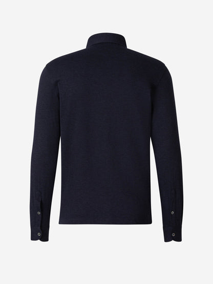Outlet online Gran Sasso Hombre Polo Pop-Over Largo color Negro sku 551-000360 02 - Foto 2