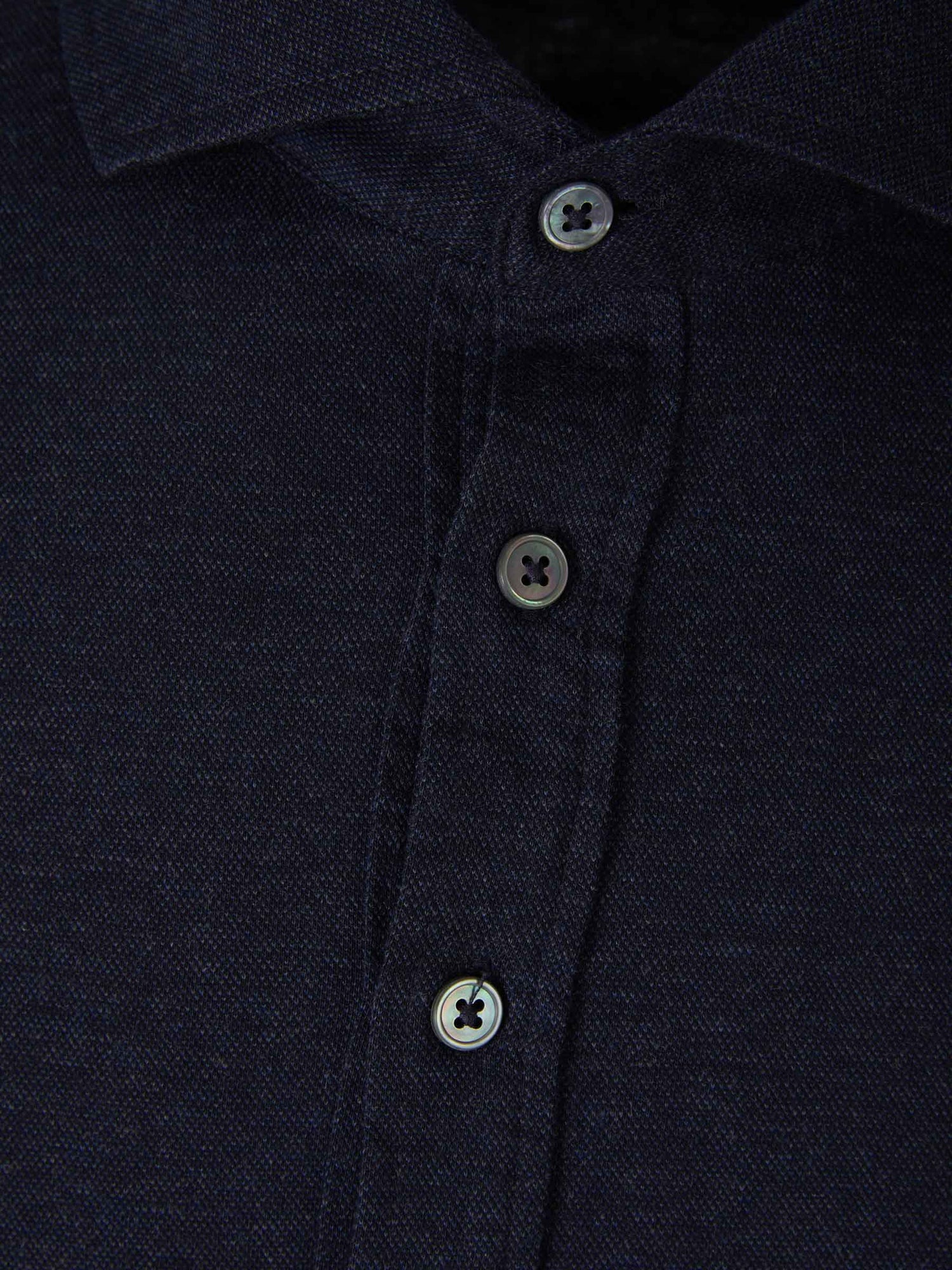 Outlet online Gran Sasso Hombre Polo Pop-Over Largo color Negro sku 551-000360 02 - Foto 3