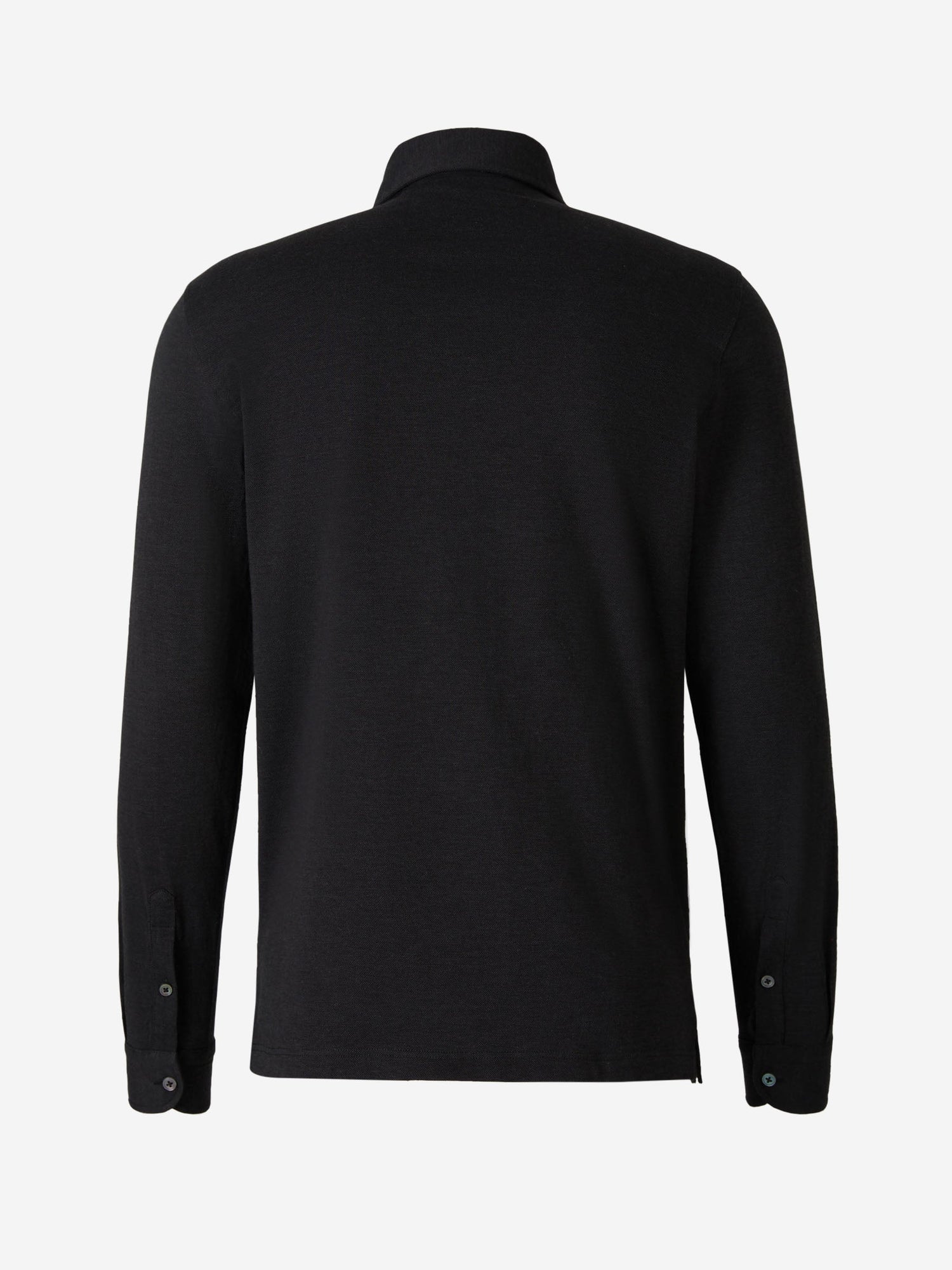 Outlet online Gran Sasso Hombre Polo Pop-Over Largo color Negro sku 551-000360 02 - Foto 6