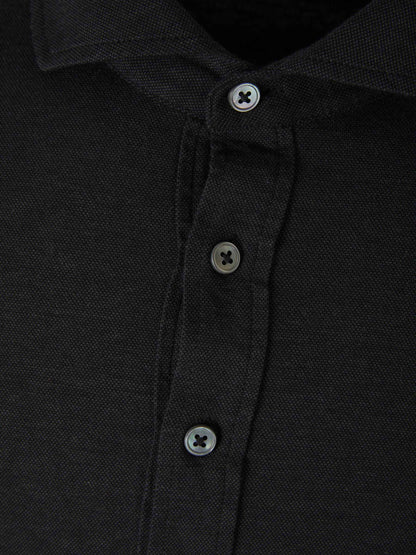 Outlet online Gran Sasso Hombre Polo Pop-Over Largo color Negro sku 551-000360 02 - Foto 7