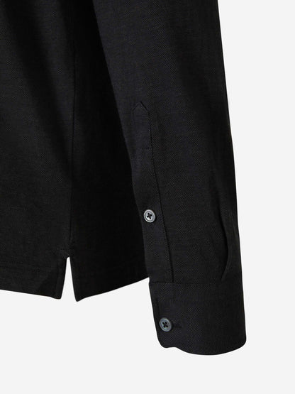 Outlet online Gran Sasso Hombre Polo Pop-Over Largo color Negro sku 551-000360 02 - Foto 8