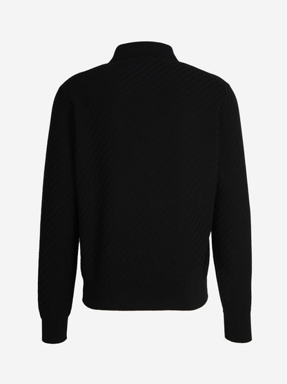 Outlet online Brioni Hombre Polo Punto Texturizado color Azul Marino sku 551-000371 01 - Foto 2