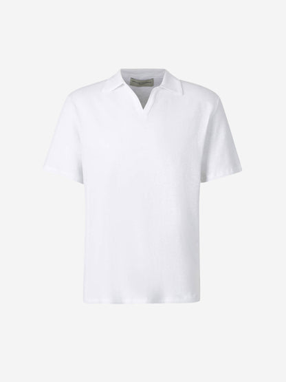 Outlet online Officine Générale Hombre Polo Algodón Lino color Blanco sku 551-000386 01 - Foto 1