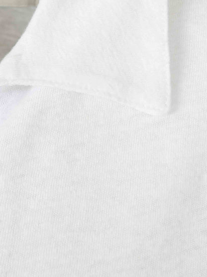 Outlet online Officine Générale Hombre Polo Algodón Lino color Blanco sku 551-000386 01 - Foto 3
