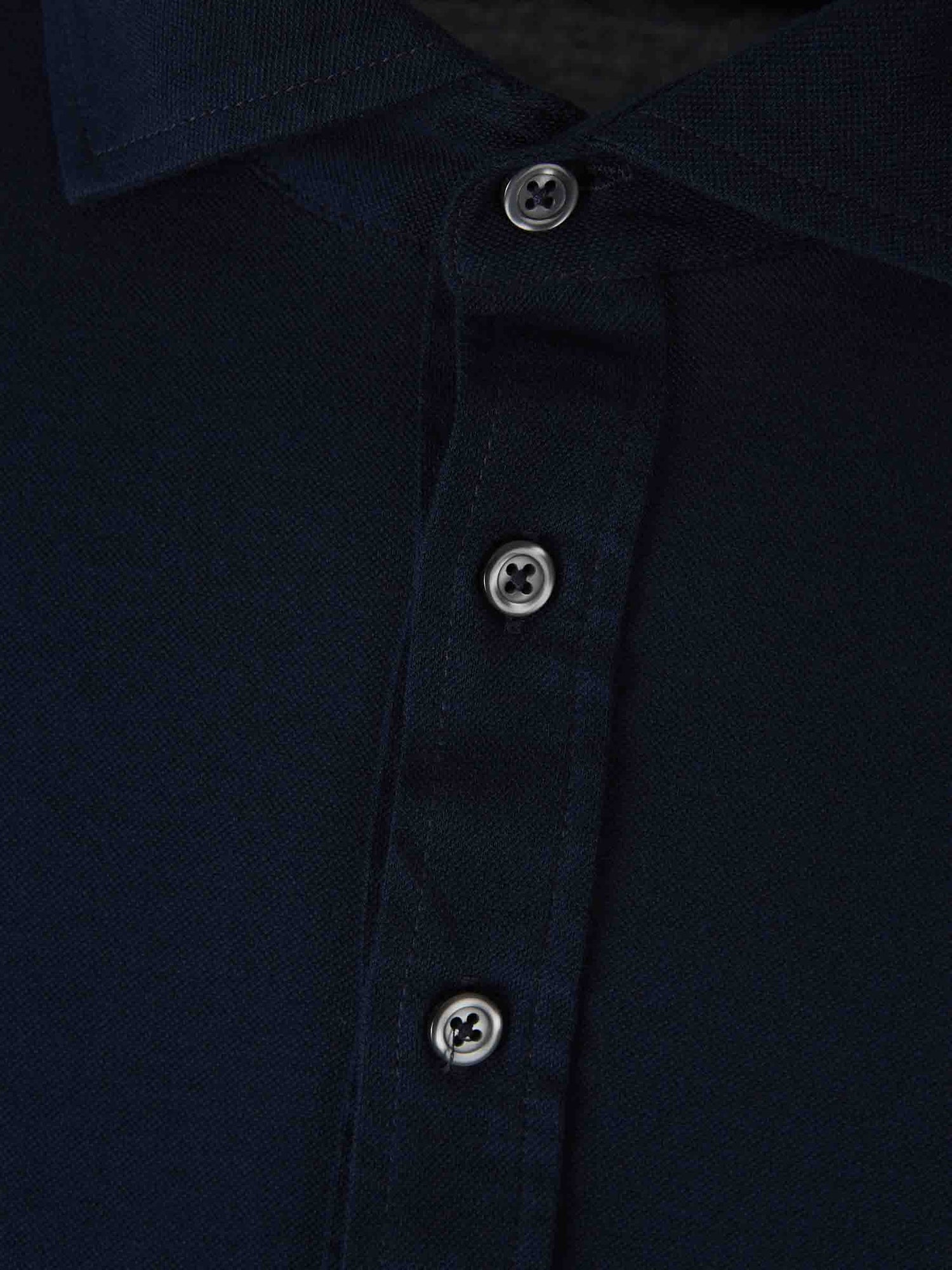 Outlet online Gran Sasso Hombre Polo Piqué Algodón color Azul Marino sku 551-000387 02 - Foto 3