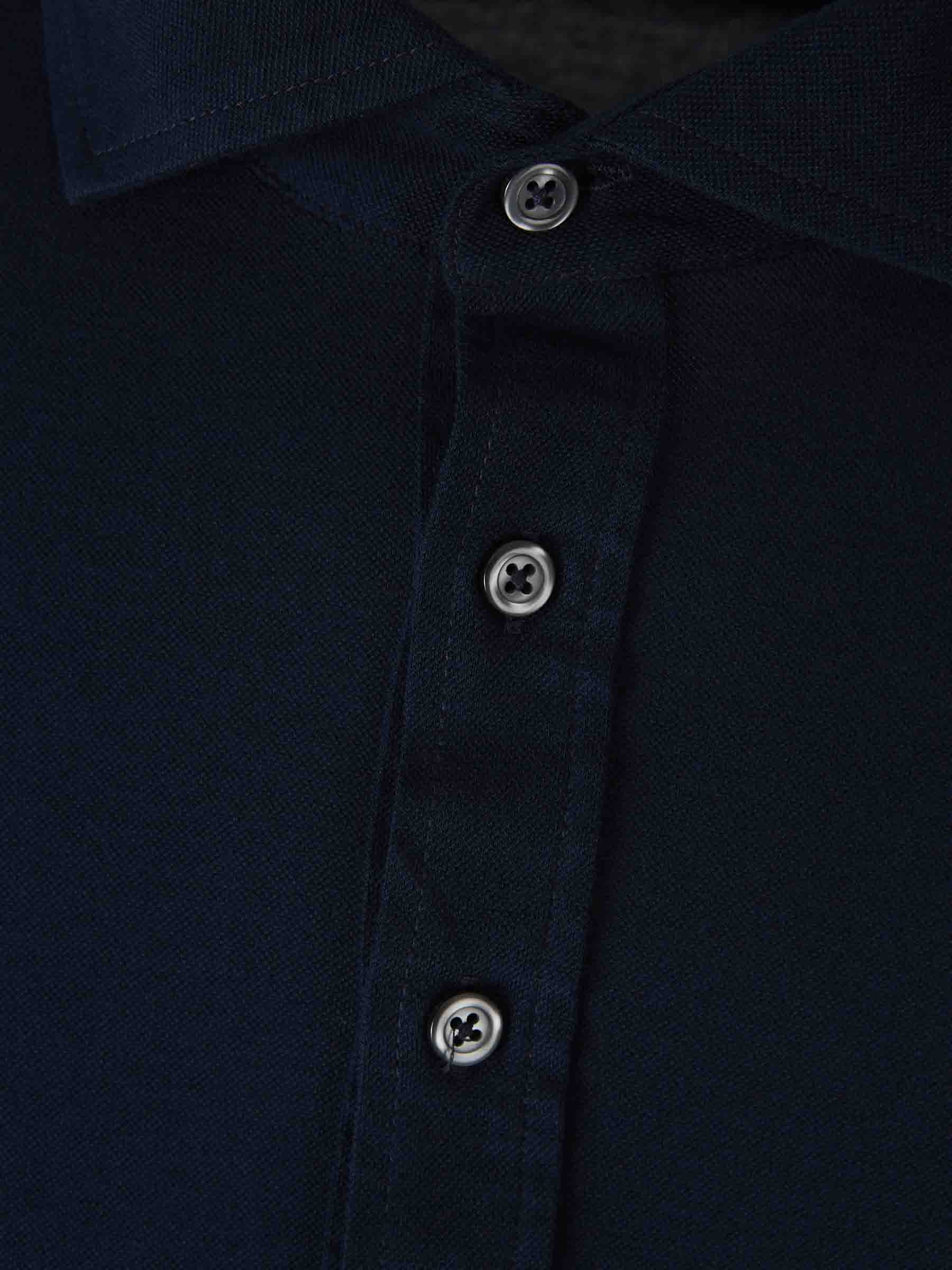 Outlet online Gran Sasso Hombre Polo Piqué Algodón color Azul Marino sku 551-000387 02 - Foto 3