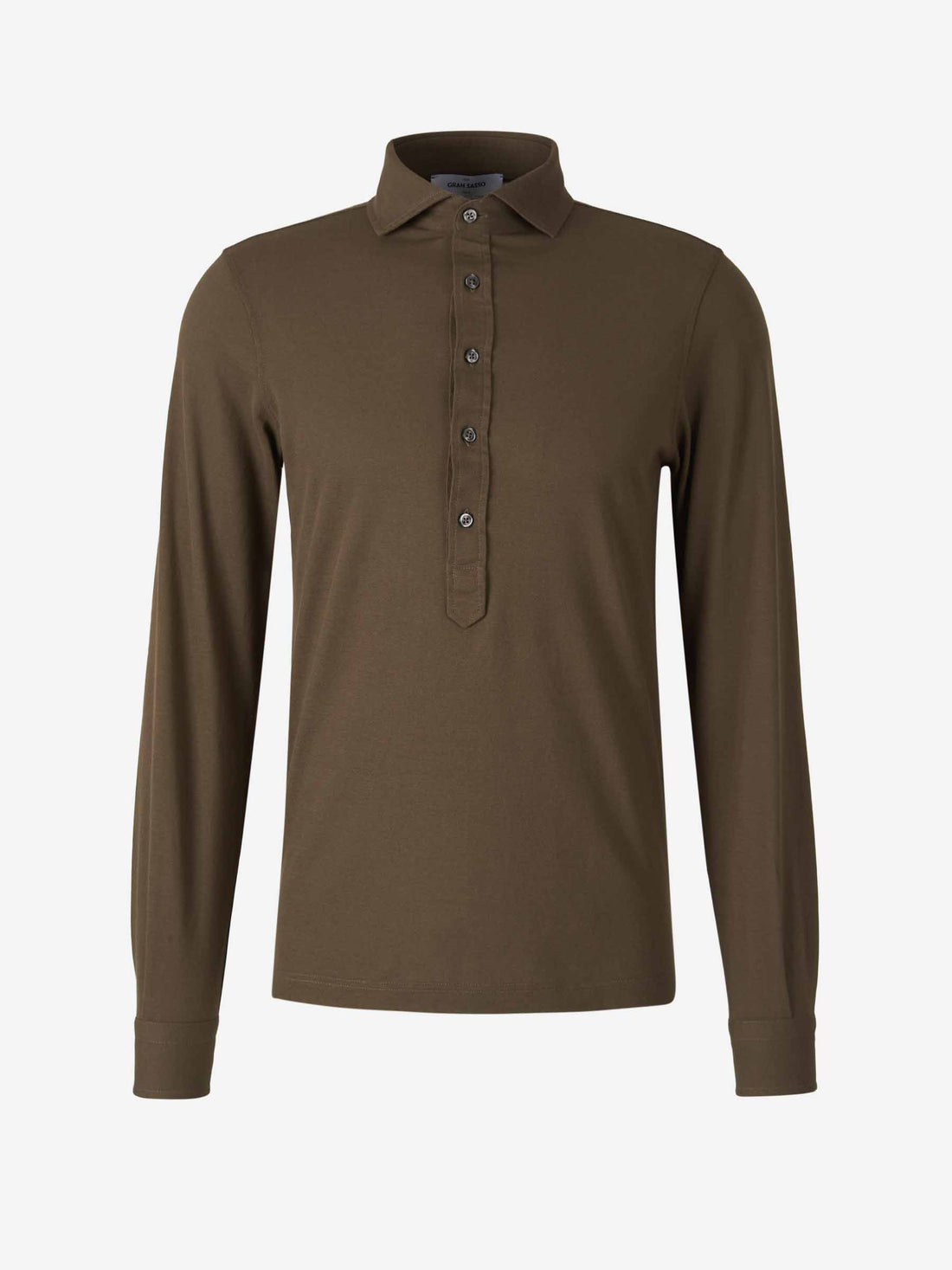 Outlet online Gran Sasso Hombre Polo Piqué Algodón color Verde Militar sku 551-000387 03 - Foto 1