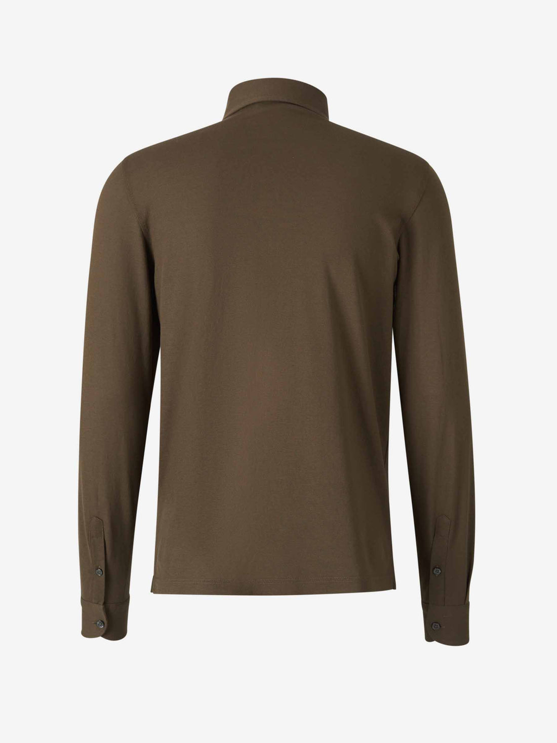 Outlet online Gran Sasso Hombre Polo Piqué Algodón color Verde Militar sku 551-000387 03 - Foto 2