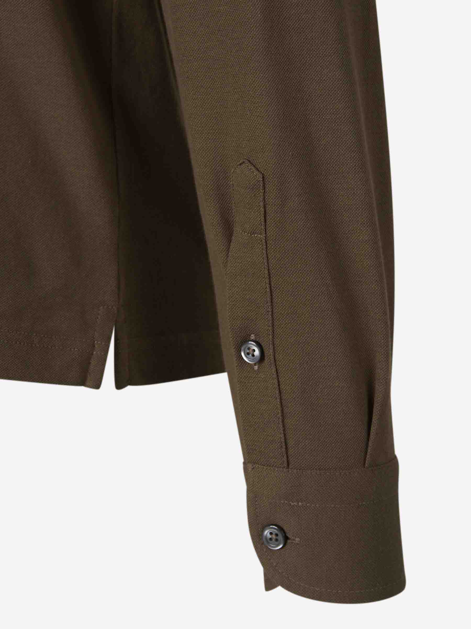 Outlet online Gran Sasso Hombre Polo Piqué Algodón color Verde Militar sku 551-000387 03 - Foto 4