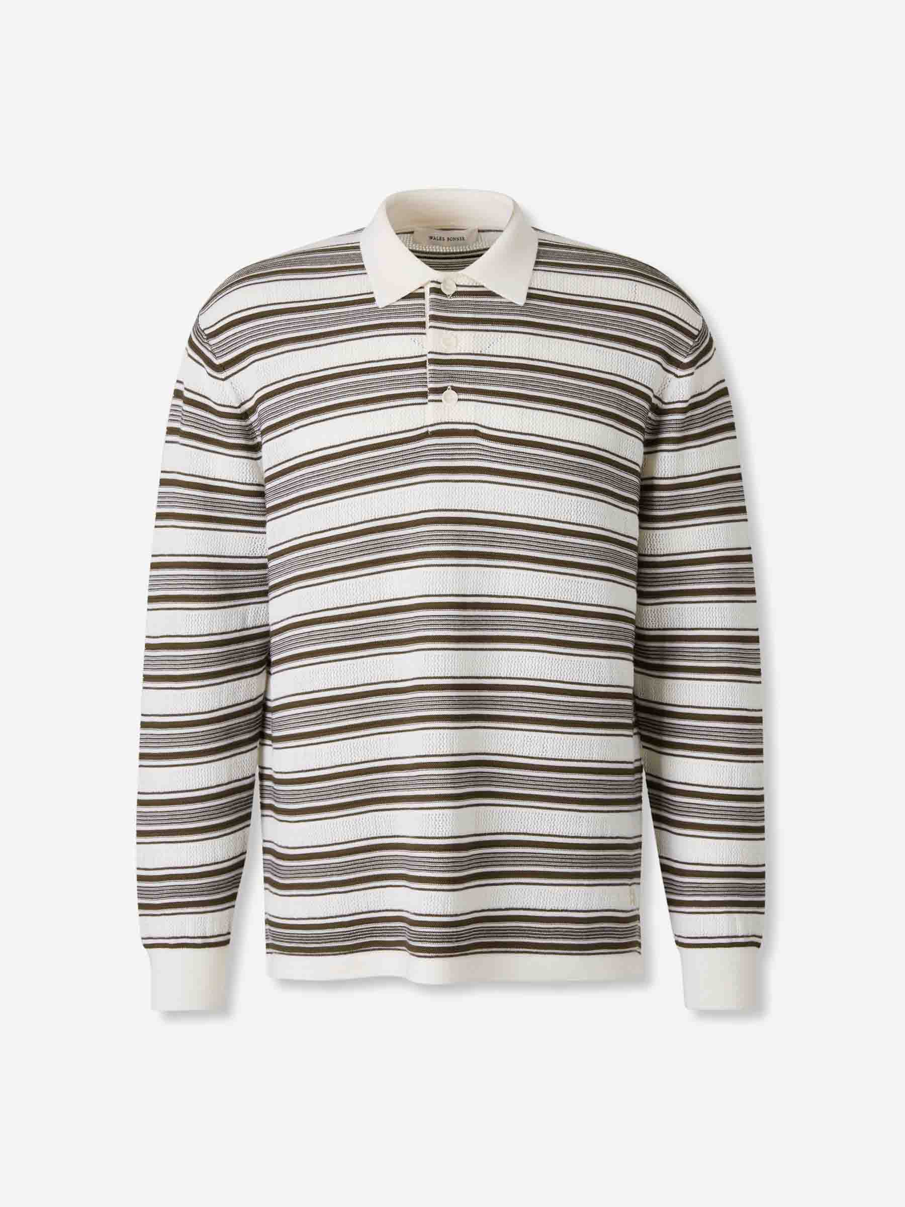 Outlet online Wales Bonner Hombre Polo Punto Lana color Beige sku 551-000394 01 - Foto 1