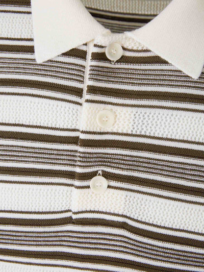 Outlet online Wales Bonner Hombre Polo Punto Lana color Beige sku 551-000394 01 - Foto 3