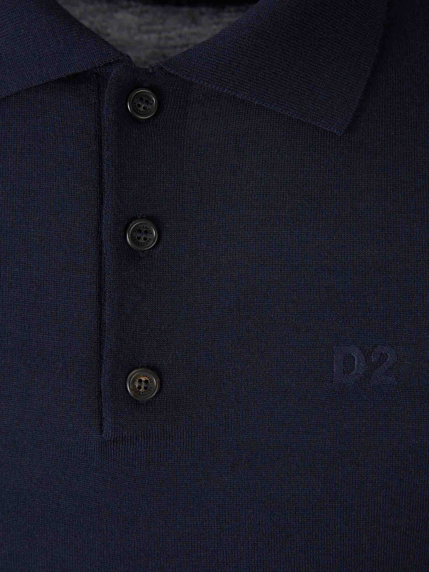 Outlet online Dsquared2 Hombre Jersey de punto fino color Azul Marino sku 551-000401 01 - Foto 3