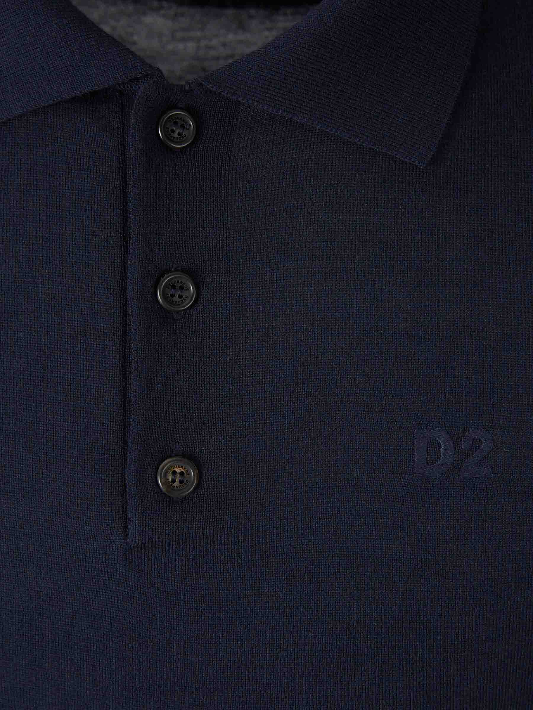 Outlet online Dsquared2 Hombre Jersey de punto fino color Azul Marino sku 551-000401 01 - Foto 3