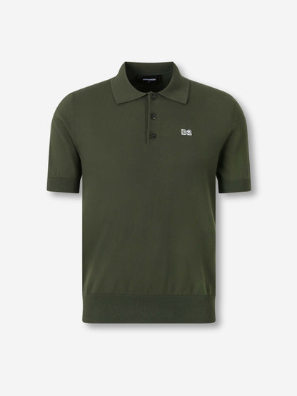 Outlet online Dsquared2 Hombre Polo Punto D2 color Verde Oscuro sku 551-000402 01 - Foto 1