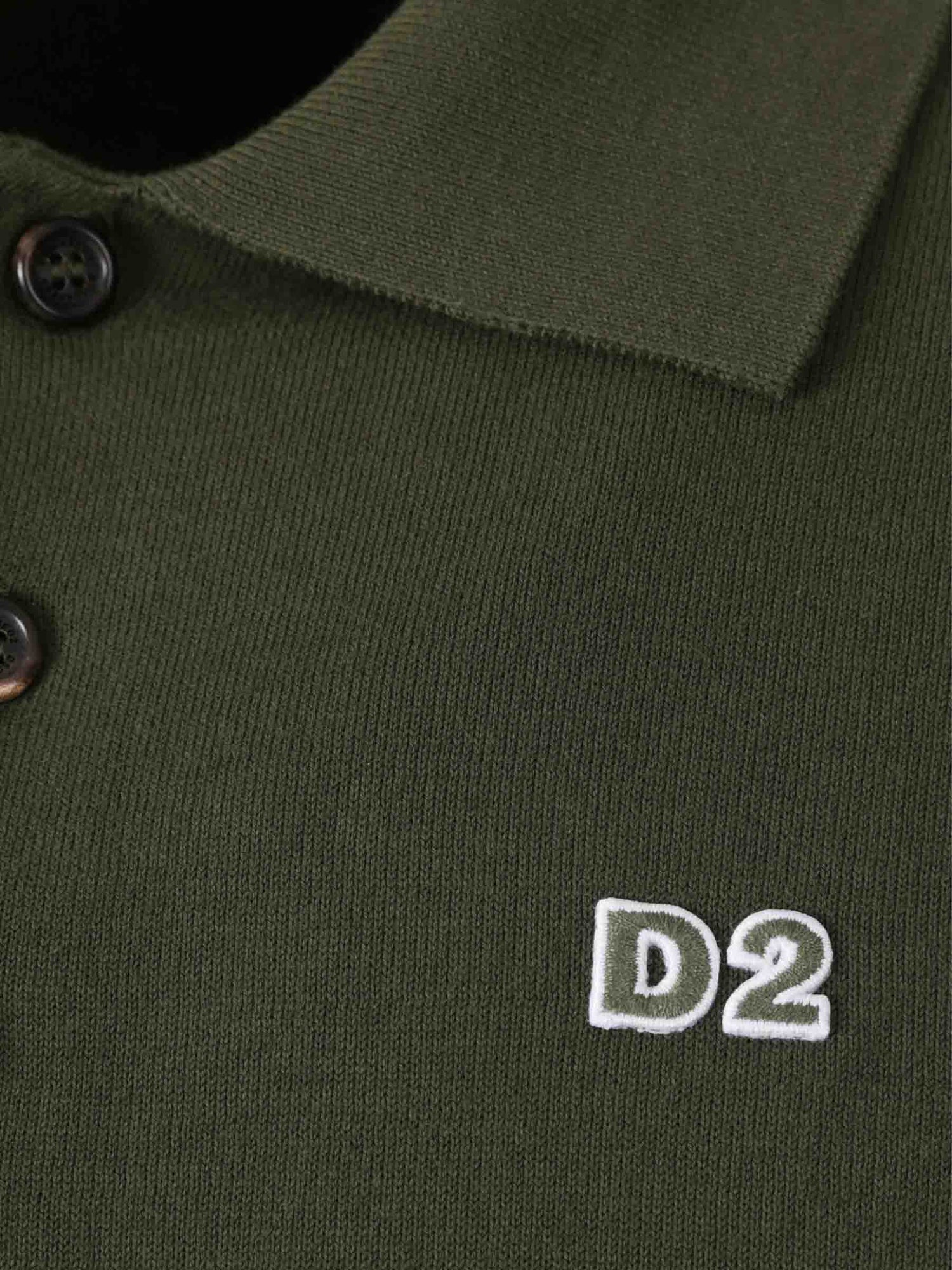 Outlet online Dsquared2 Hombre Polo Punto D2 color Verde Oscuro sku 551-000402 01 - Foto 3