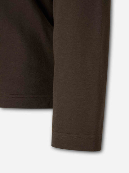 Outlet online Canali Hombre Polo Manga Larga color Marrón Oscuro sku 551-000407 01 - Foto 4