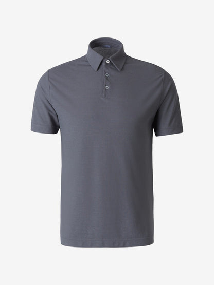 Outlet online Zanone Hombre Polo Liso Algodón color Azul Cobalto sku 552-001311 04 - Foto 11