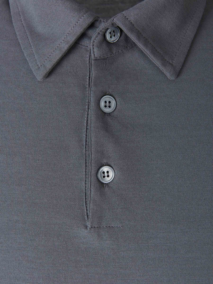 Outlet online Zanone Hombre Polo Liso Algodón color Gris Antracita sku 552-001311 05 - Foto 13