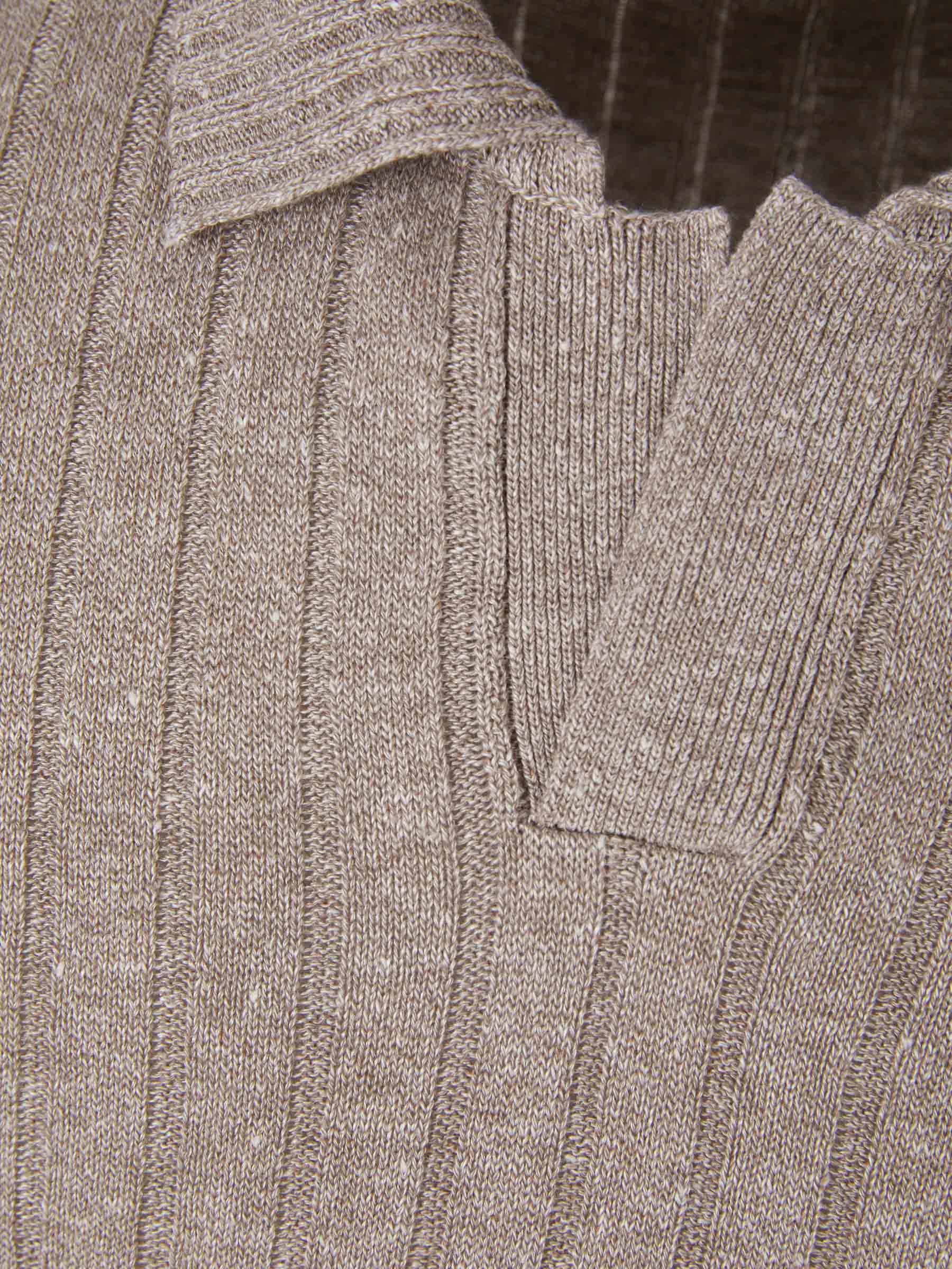Outlet online Gran Sasso Hombre Polo Lino Y Algodón color Rosa Claro sku 552-001318 03 - Foto 8