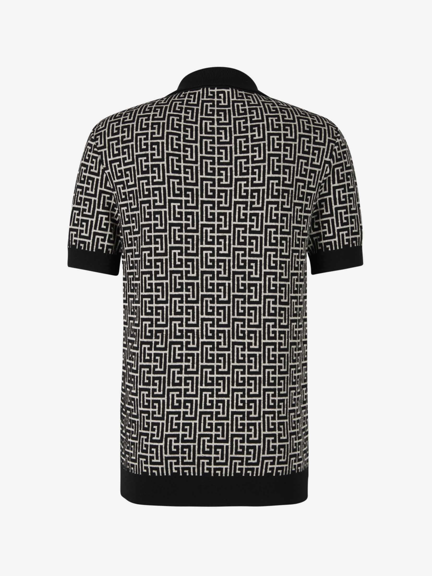 Outlet online Balmain Hombre Polo Monograma Contraste color Negro sku 552-001349 00 - Foto 3