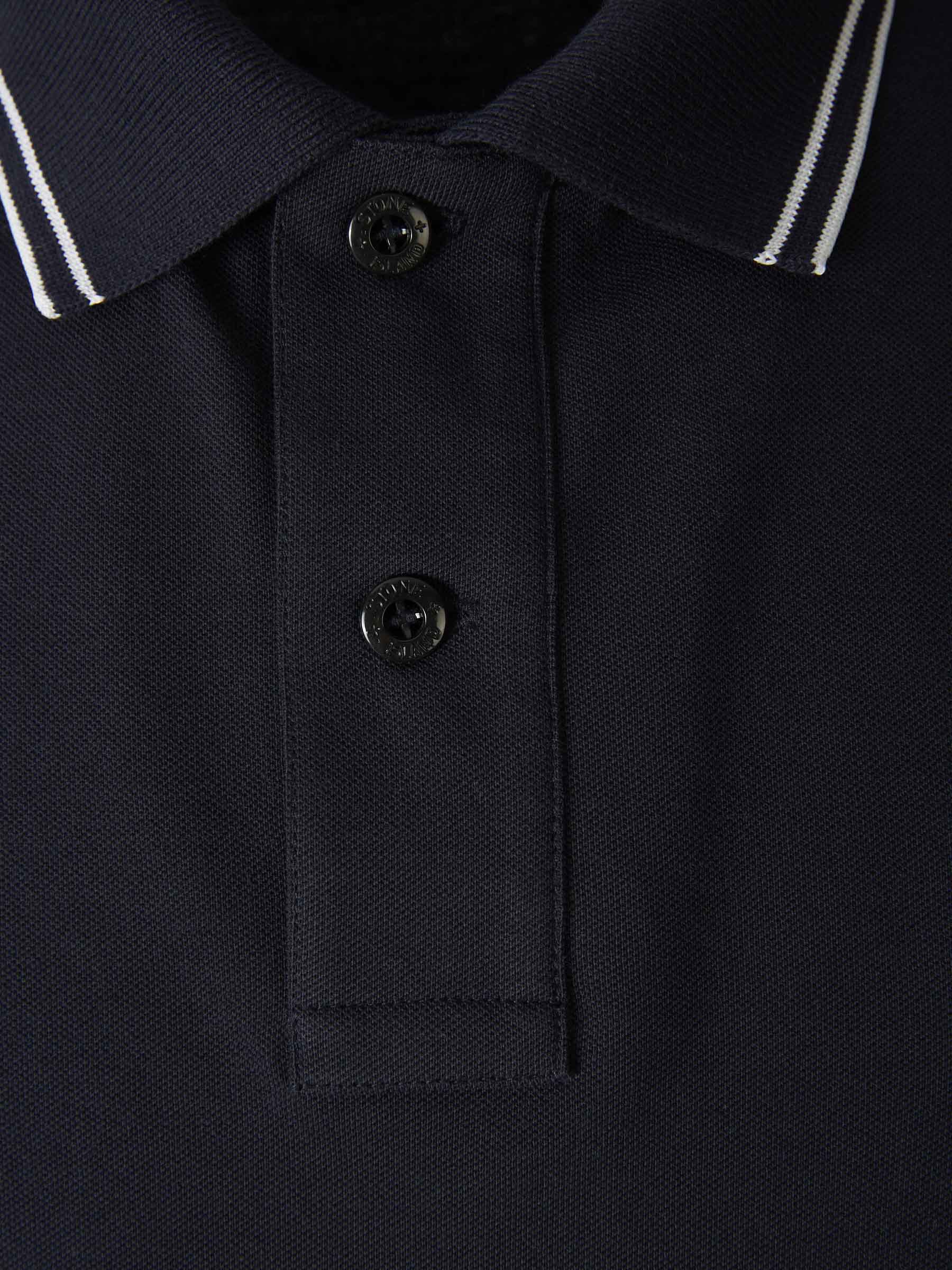 Outlet online Stone Island Hombre Polo Piqué Detalle Rayas color Blanco sku 552-001357 02 - Foto 2