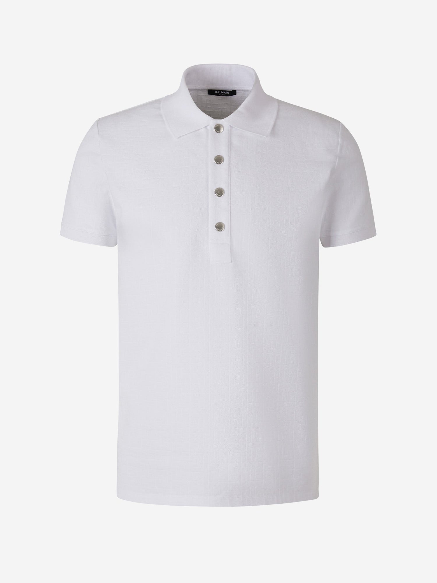 Outlet online Balmain Hombre Polo Monograma Jacquard color Blanco sku 552-001385 01 - Foto 4