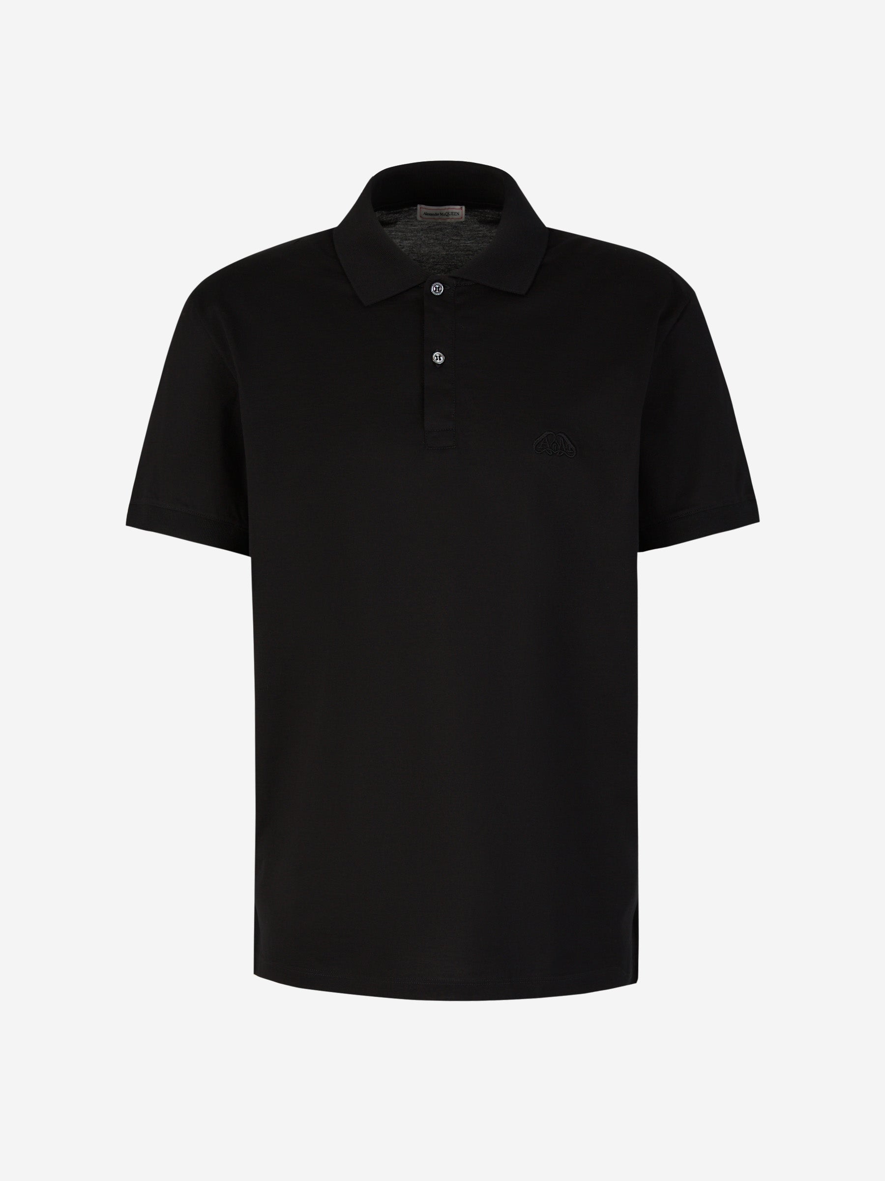 Outlet online Alexander McQueen Hombre Polo Algodón Bordado color Negro sku 552-001431 01 - Foto 1