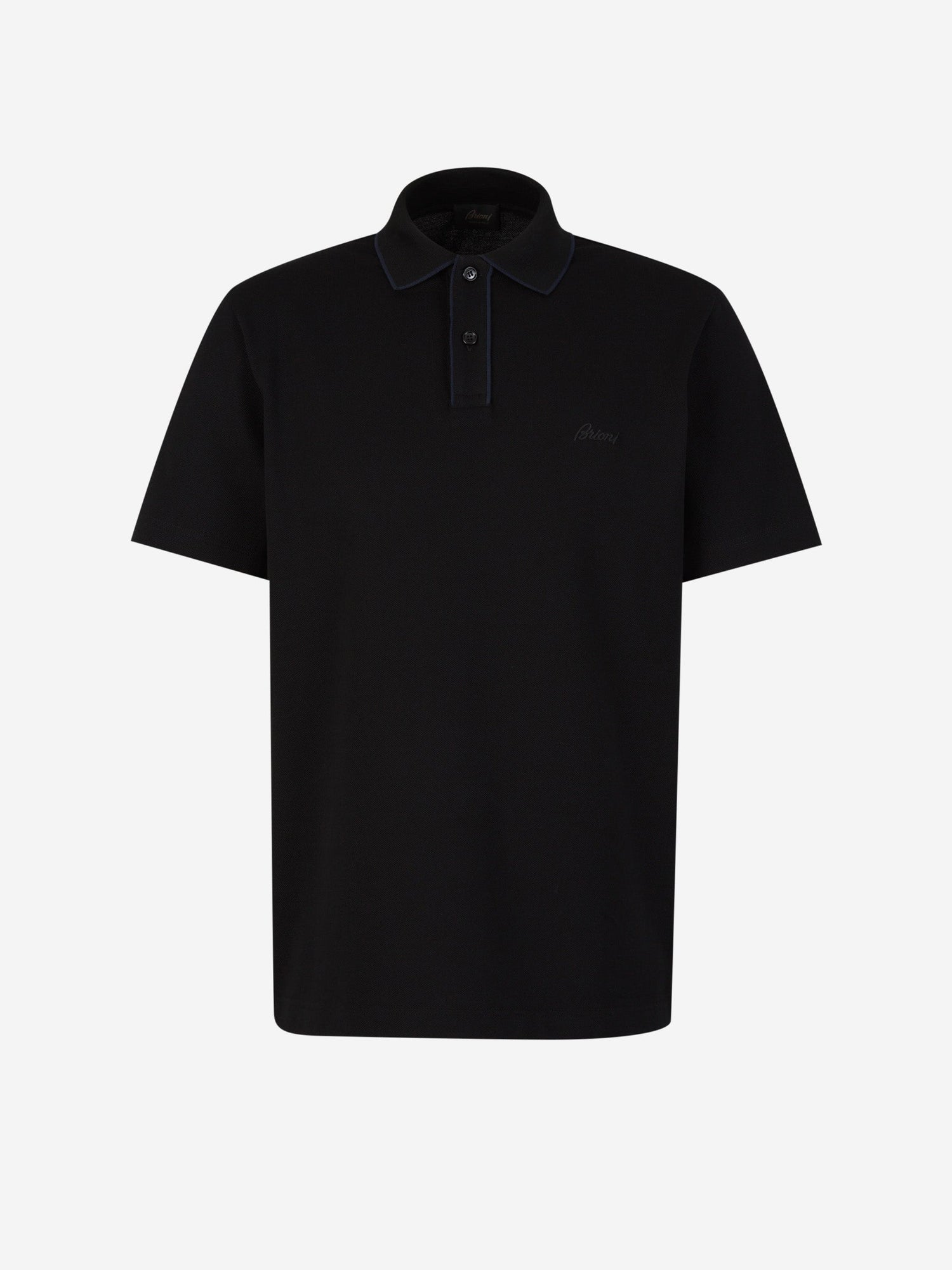 Outlet online Brioni Hombre Polo Piquet Algodón color Negro sku 552-001449 01 - Foto 1