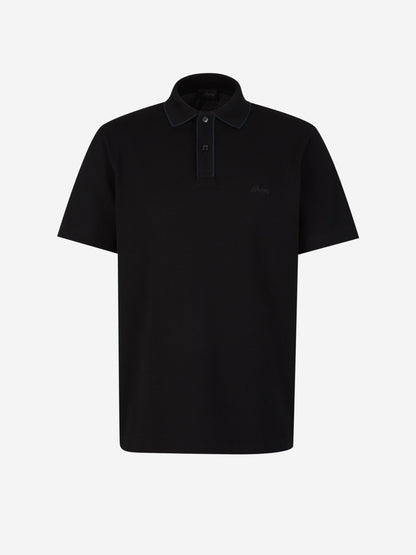 Outlet online Brioni Hombre Polo Piquet Algodón color Negro sku 552-001449 01 - Foto 1