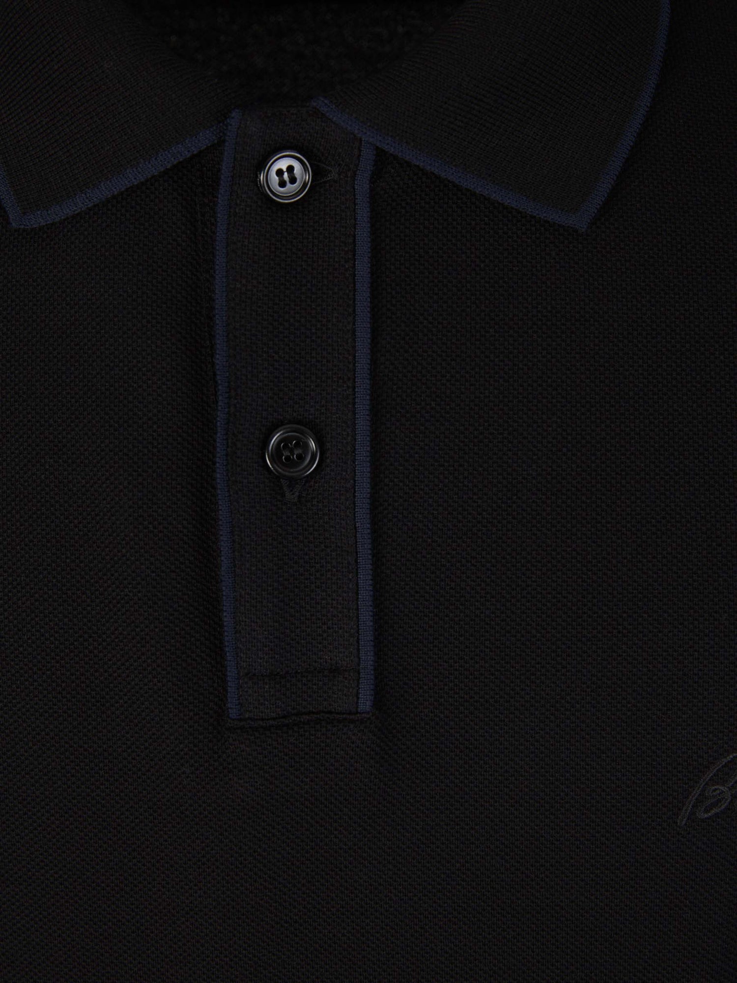 Outlet online Brioni Hombre Polo Piquet Algodón color Negro sku 552-001449 01 - Foto 3